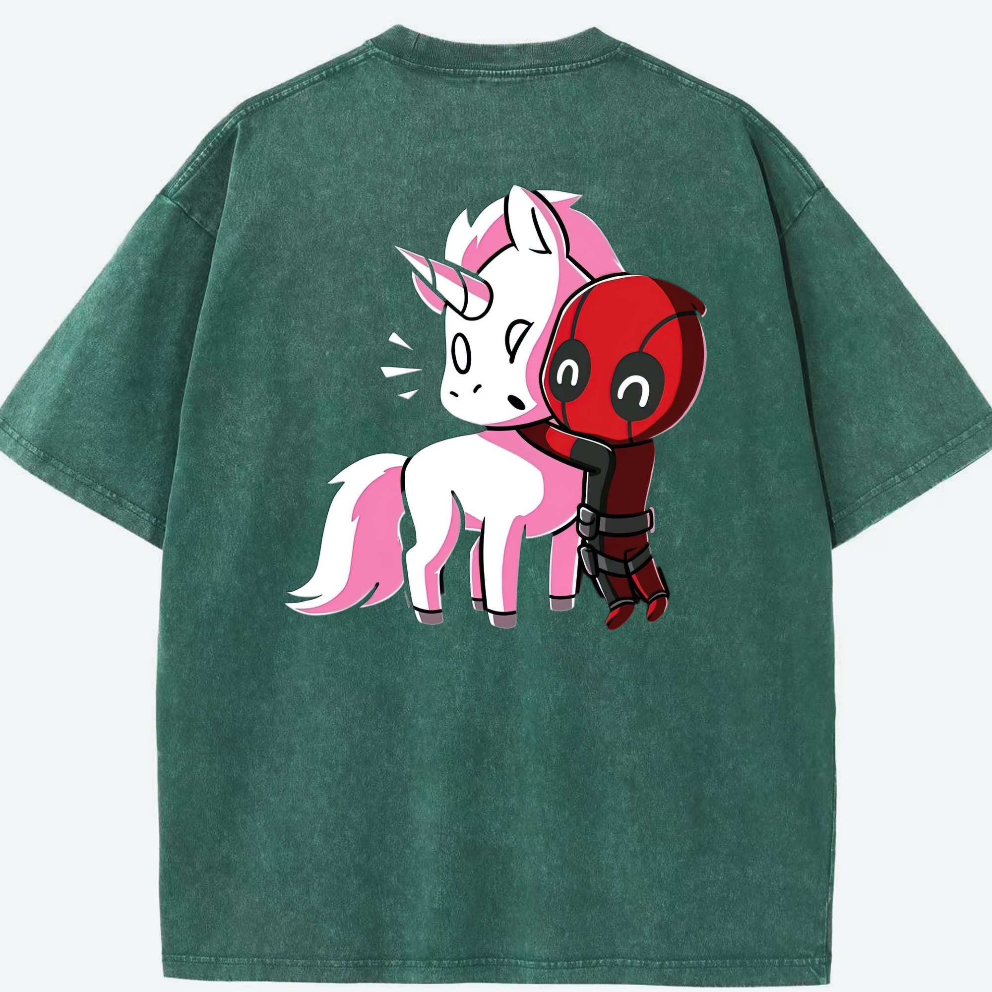 （画像用） Deadpool デッドプール 綿100% ヴィンテージ風 半袖Tシャツ（背面プリント）